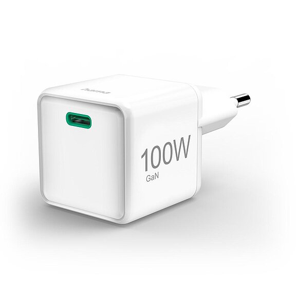 Hama Schnellladegerät GaN, Super-Mini-Charger, PD, 100 W